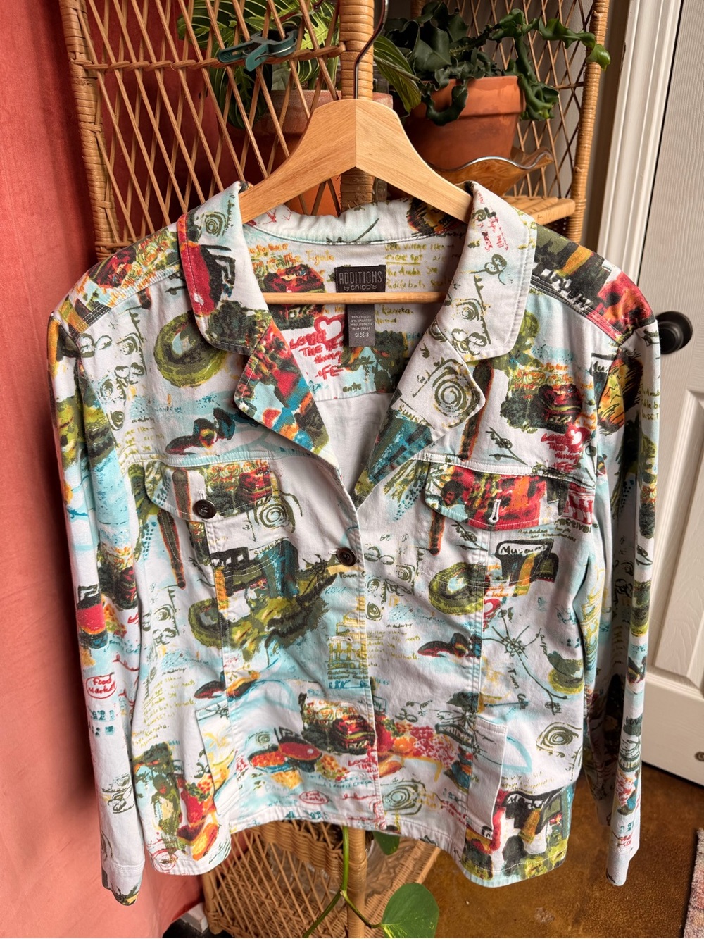 Chico’s Multicolor Printed Men's Jacket size XL